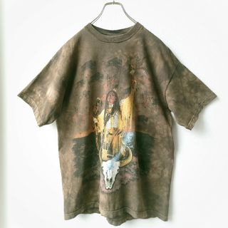 ヴィンテージ(VINTAGE)の◆THE MOUNTAIN◆タイダイプリントTシャツ　ヴィンテージ古着　L XL(Tシャツ/カットソー(半袖/袖なし))