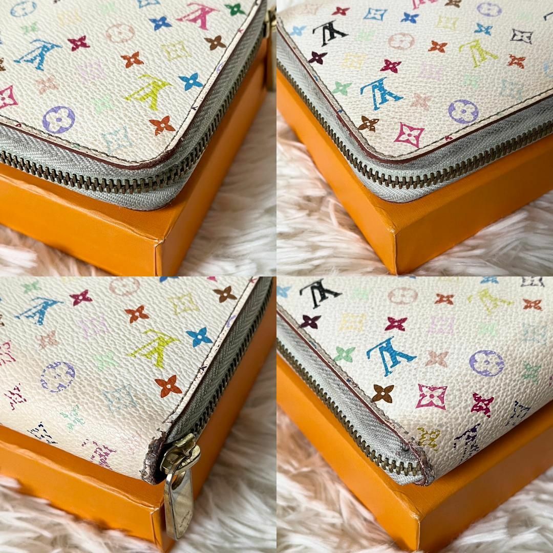 LOUIS VUITTON(ルイヴィトン)の⑤ルイヴィトン ジッピーウォレット モノグラム マルチカラー ホワイト レディースのファッション小物(財布)の商品写真