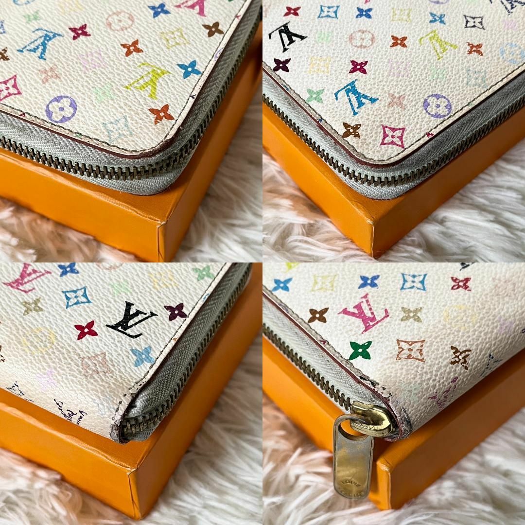 LOUIS VUITTON(ルイヴィトン)の⑤ルイヴィトン ジッピーウォレット モノグラム マルチカラー ホワイト レディースのファッション小物(財布)の商品写真