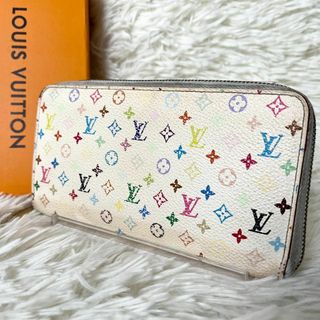 ルイヴィトン(LOUIS VUITTON)の⑤ルイヴィトン ジッピーウォレット モノグラム マルチカラー ホワイト(財布)