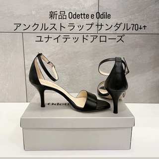 Odette e Odile - 定価16,500円 新品 24cm オデットエオディール ヒール サンダル 黒