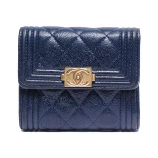 シャネル(CHANEL)のシャネル CHANEL 三つ折り財布 ゴールド金具 レディース(財布)