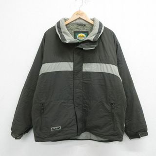 XL★古着 カベラス 長袖 マウンテン ジャケット メンズ 00年代 00s リップストップ 大きいサイズ 濃グレー他 内側ボア 23oct11 中古 アウター(ダッフルコート)