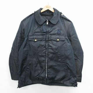 XL★古着 長袖 ビンテージ ジャケット メンズ 70年代 70s 大きいサイズ タロン 黒 ブラック 内側キルティング 23oct11 中古 アウター ジャンパー ブルゾン(ダッフルコート)