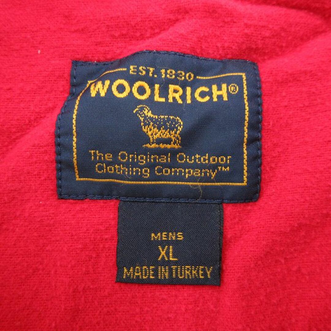 WOOLRICH(ウールリッチ)のXL★古着 ウールリッチ WOOLRICH 長袖 ヘビー フランネル シャツ メンズ 大きいサイズ ボタンダウン 赤 レッド 23oct14 中古 トップス メンズのトップス(シャツ)の商品写真