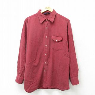 ウールリッチ(WOOLRICH)のXL★古着 ウールリッチ WOOLRICH 長袖 フランネル シャツ メンズ 90年代 90s コットン 赤 レッド チェック 23oct14 中古 トップス(シャツ)