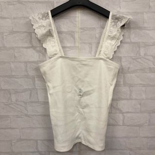 GAP - 即決 新品 GAP リブ アイレット フラッタースリーブタンクトップ 