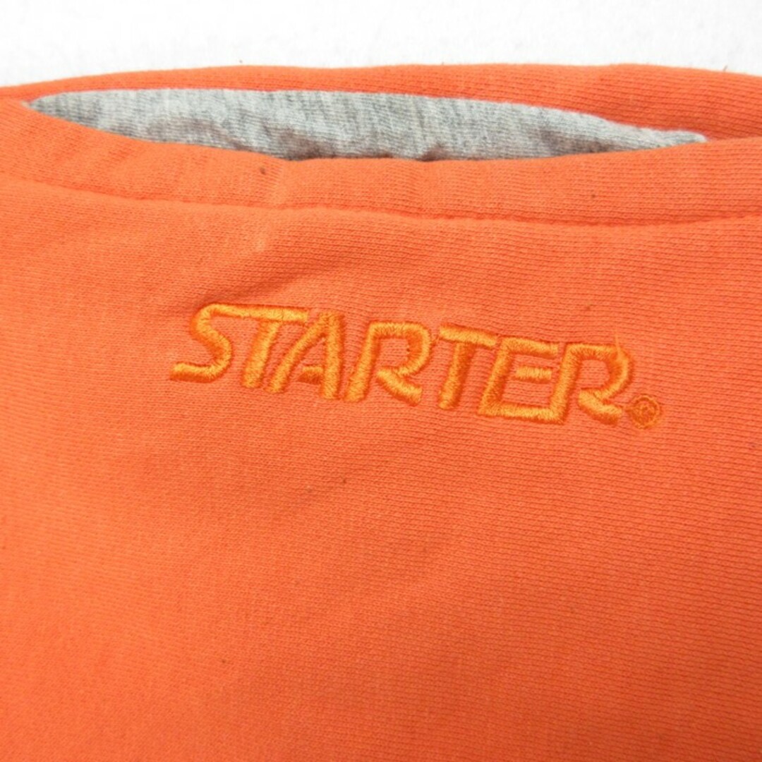 STARTER(スターター)のXL★古着 スターター STARTER 長袖 スウェット パーカー メンズ 90年代 90s ワンポイントロゴ オレンジ 23oct11 中古 スエット トレーナー トップス メンズのトップス(パーカー)の商品写真