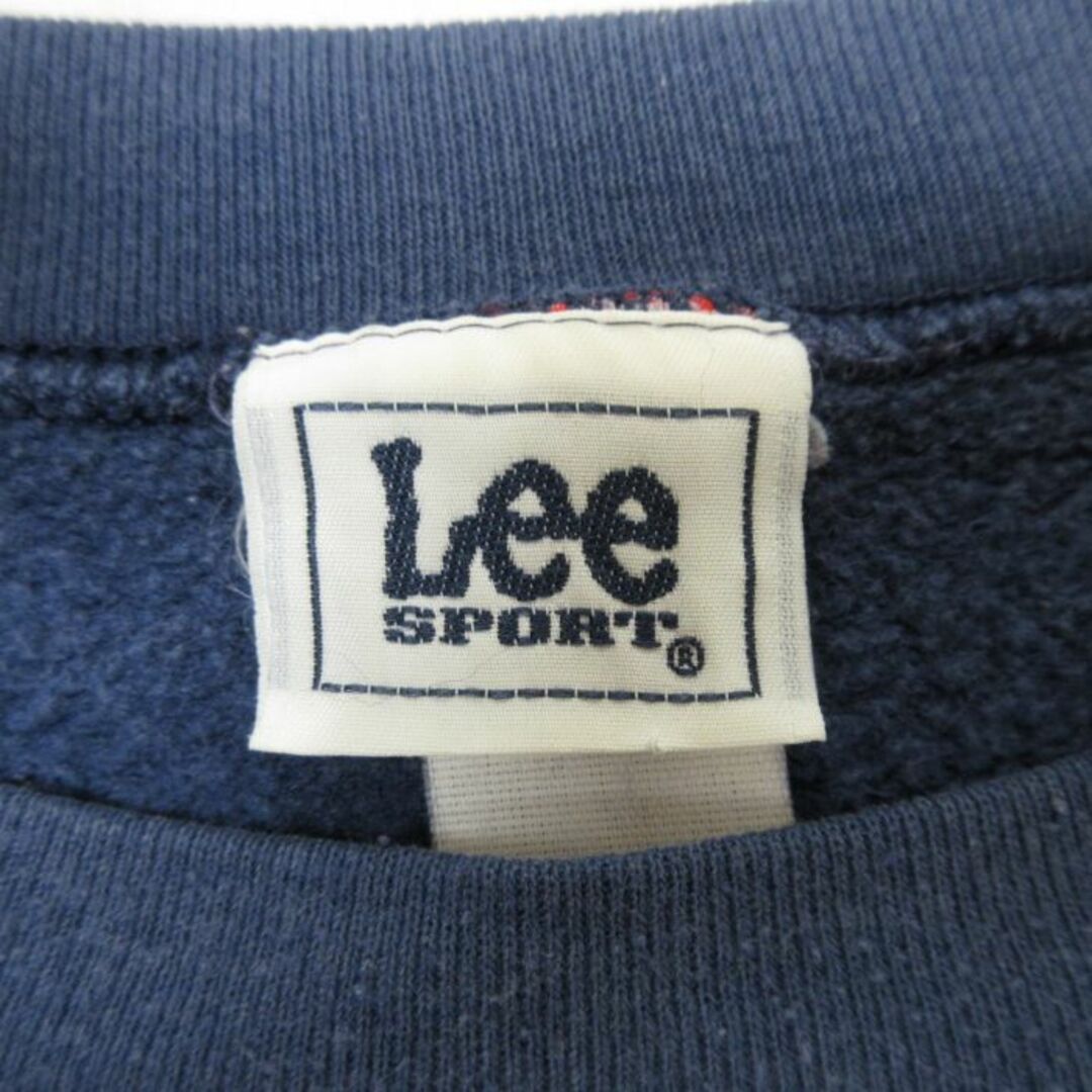 Lee(リー)のXL★古着 リー Lee 長袖 スウェット メンズ 00年代 00s NCAA コネチカットハスキーズ 大きいサイズ クルーネック 薄紺 ネイビー 23oct13 中古 スエット トレーナー トップス メンズのトップス(パーカー)の商品写真