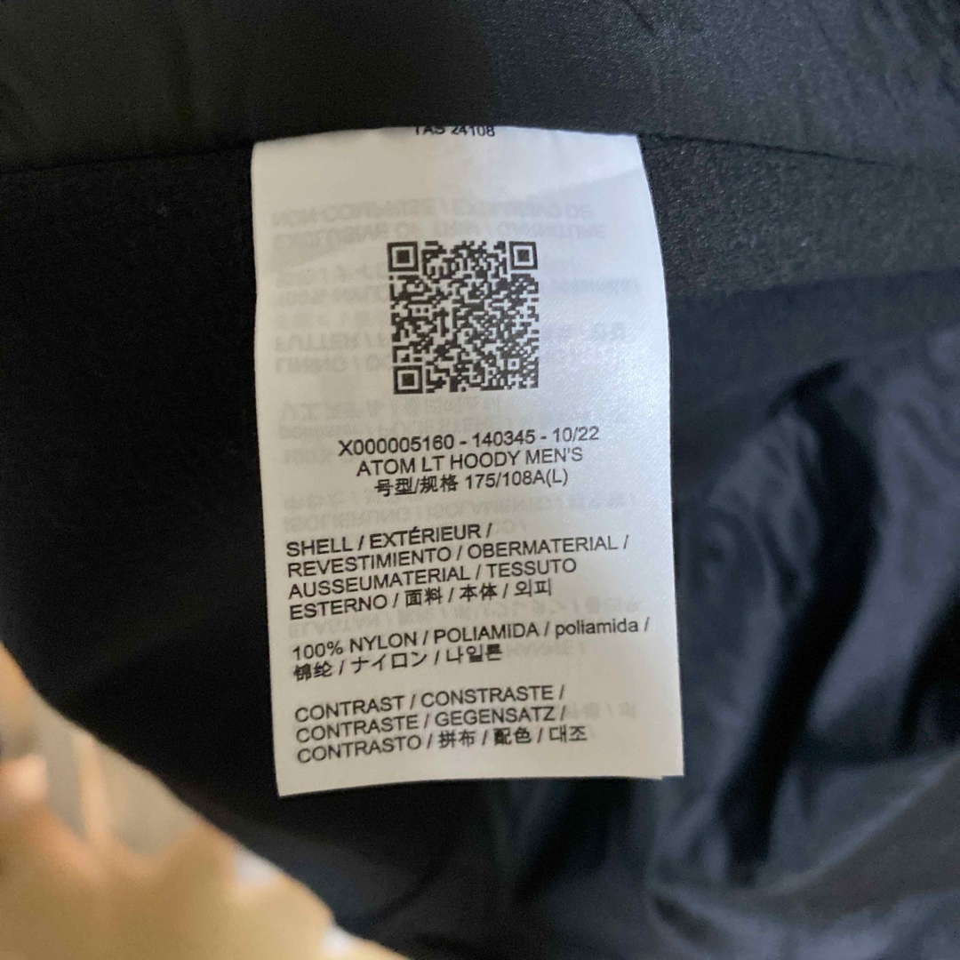 ARC'TERYX(アークテリクス)のARC'TERYX ATOM LT Hoody black メンズのジャケット/アウター(その他)の商品写真