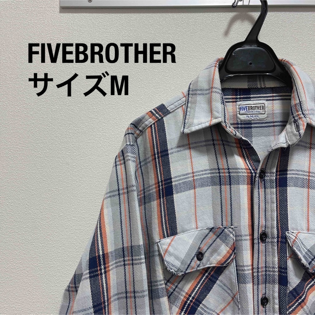 FIVE BROTHER(ファイブブラザー)の70s 80s ヴィンテージ fivebrother ネルシャツ usa製 メンズのトップス(シャツ)の商品写真