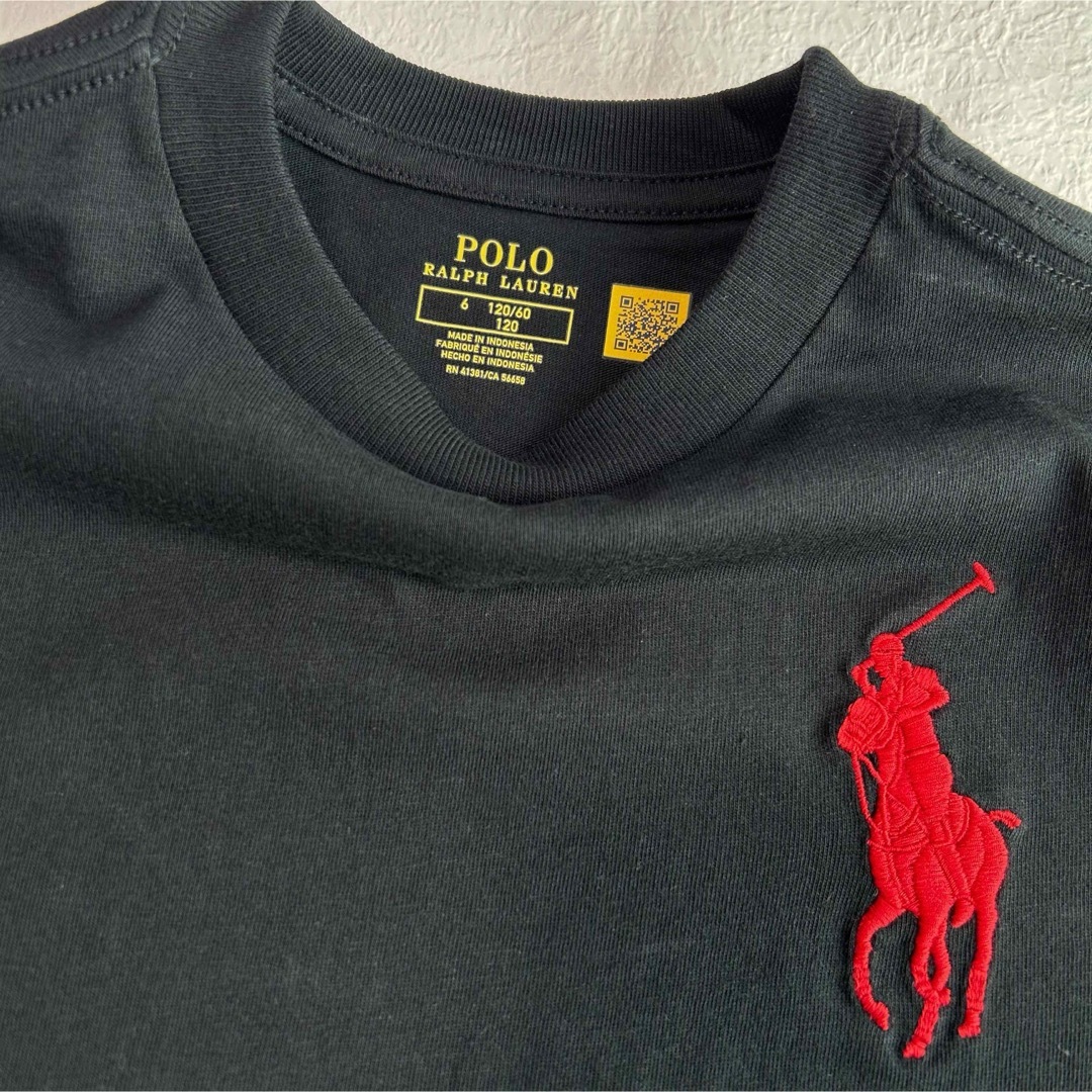 POLO RALPH LAUREN(ポロラルフローレン)のラスト1点◇ラルフローレン ビッグポニー半袖Tシャツ ブラック 6/120 キッズ/ベビー/マタニティのキッズ服男の子用(90cm~)(Tシャツ/カットソー)の商品写真