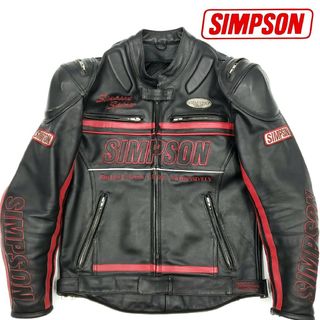 シンプソン(SIMPSON)の肩肘プロテクター◆SIMPSON◆牛革レザーライダースジャケット 759M(ライダースジャケット)