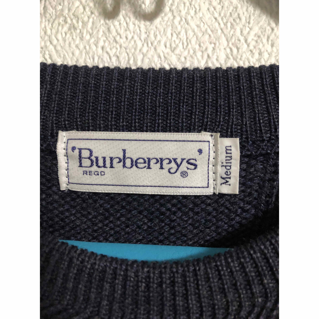 BURBERRY(バーバリー)の【美品】バーバリー シャドーホース刺繍ロゴ　メンズM メンズのトップス(ニット/セーター)の商品写真