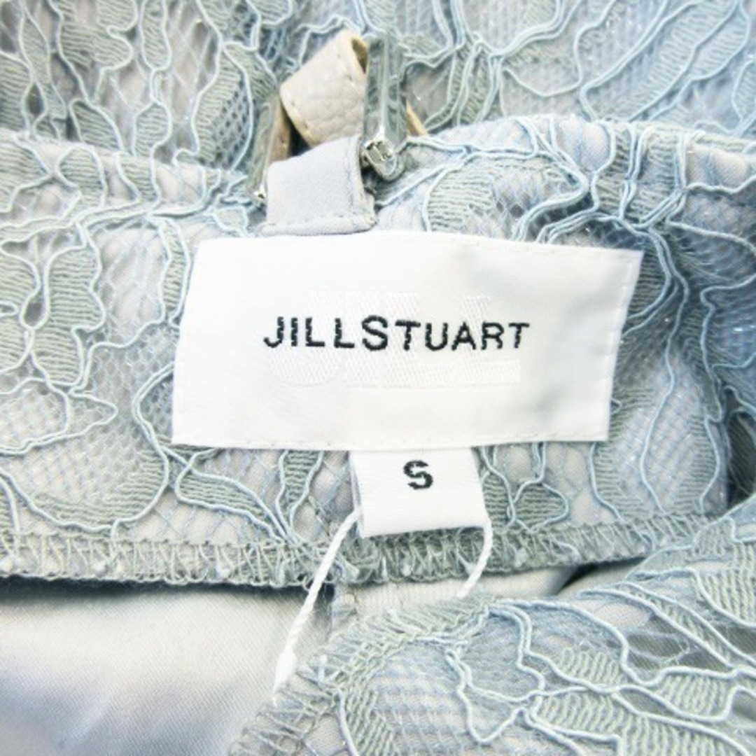 JILL by JILLSTUART(ジルバイジルスチュアート)のジルバイジルスチュアート ジャンパースカート レース 異素材 ベルト S 青 レディースのスカート(ロングスカート)の商品写真