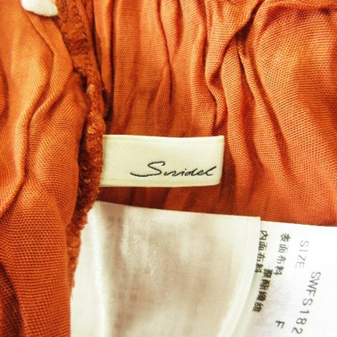 SNIDEL(スナイデル)のスナイデル スカート ギャザー ロング ティアード シアー 楊柳 総柄 F 赤 レディースのスカート(ロングスカート)の商品写真