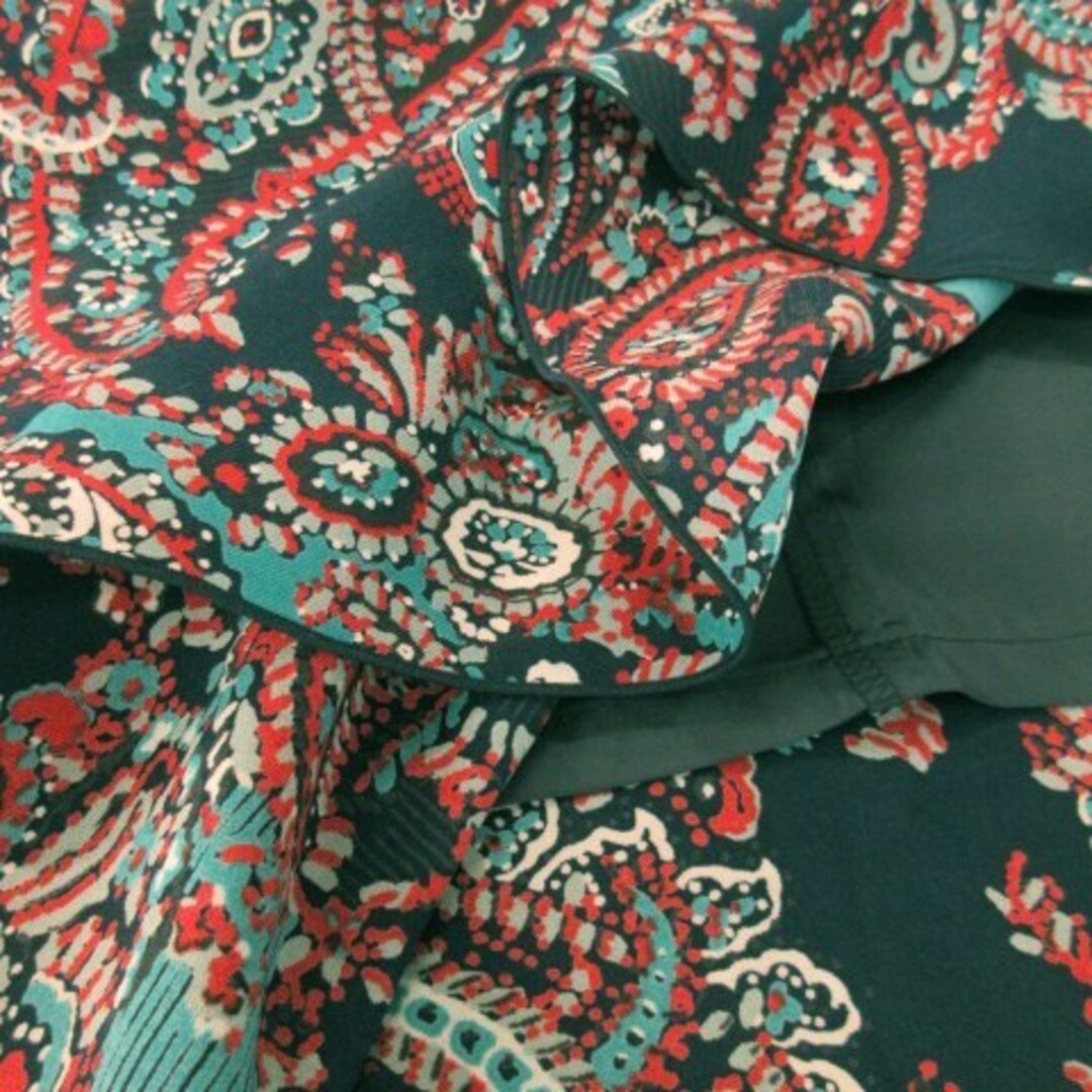 MK MICHEL KLEIN(エムケーミッシェルクラン)のMK ミッシェルクラン スカート フレア ロング ペイズリー 総柄 38 紺 レディースのスカート(ロングスカート)の商品写真