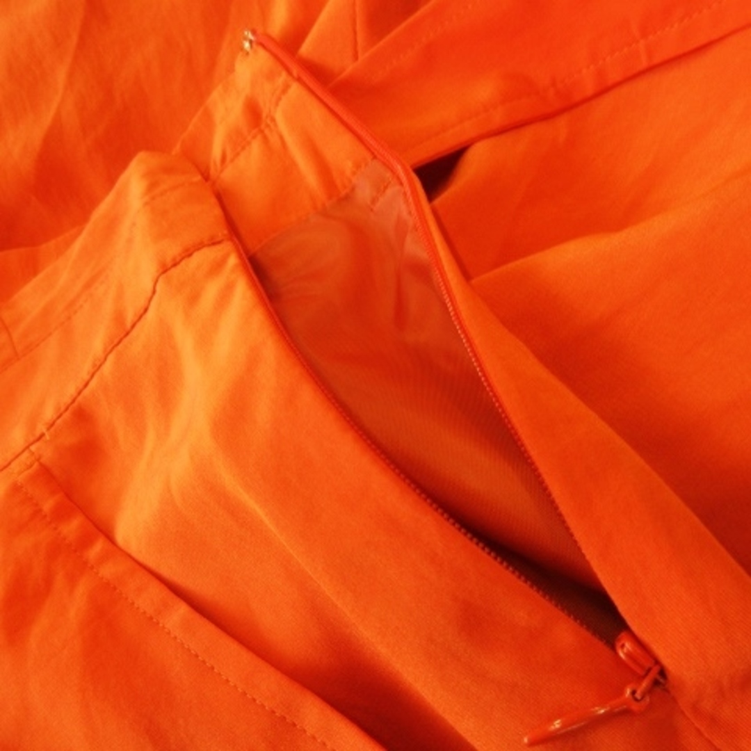 ナラカミーチェ スカート フレア ひざ丈 タック リボン フリル 0 オレンジ レディースのスカート(ひざ丈スカート)の商品写真