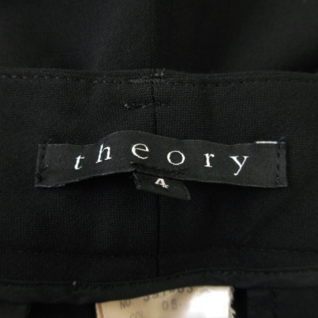 theory(セオリー)のセオリー パンツ スラックス セミワイド ストレート 薄手 ストレッチ 4 黒 レディースのパンツ(その他)の商品写真