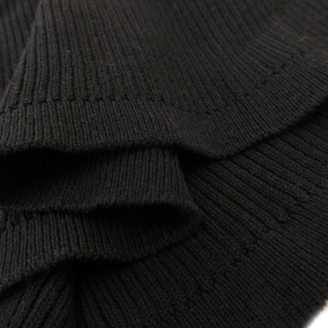AZUL by moussy(アズールバイマウジー)のアズールバイマウジー カットソー ニットソー Vネック ノースリーブ M 黒 レディースのトップス(カットソー(半袖/袖なし))の商品写真