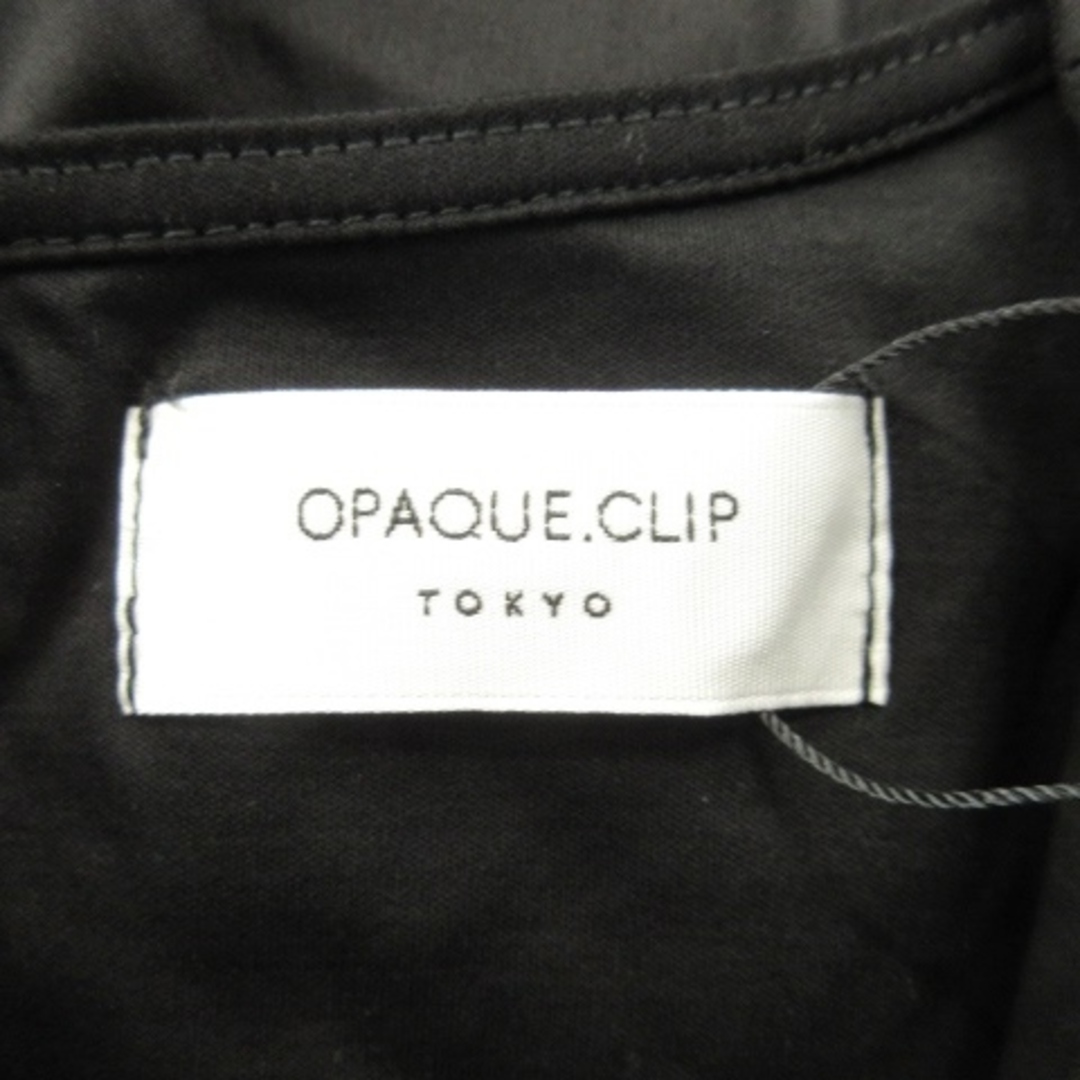 OPAQUE.CLIP(オペークドットクリップ)のオペークドットクリップ カットソー 半袖 ペプラム 切替 ストレッチ 36 黒 レディースのトップス(カットソー(半袖/袖なし))の商品写真