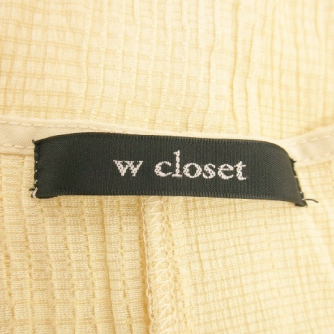 w closet(ダブルクローゼット)のダブルクローゼット ベスト プルオーバー Vネック チェック ベルト F 黄 レディースのトップス(ベスト/ジレ)の商品写真