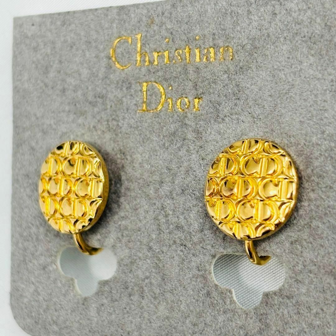 Christian Dior(クリスチャンディオール)の極美品 Dior イヤリング CDロゴ ゴールド サークル レディースのアクセサリー(イヤリング)の商品写真