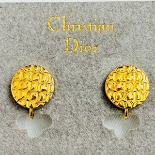 クリスチャンディオール(Christian Dior)の極美品 Dior イヤリング CDロゴ ゴールド サークル(イヤリング)