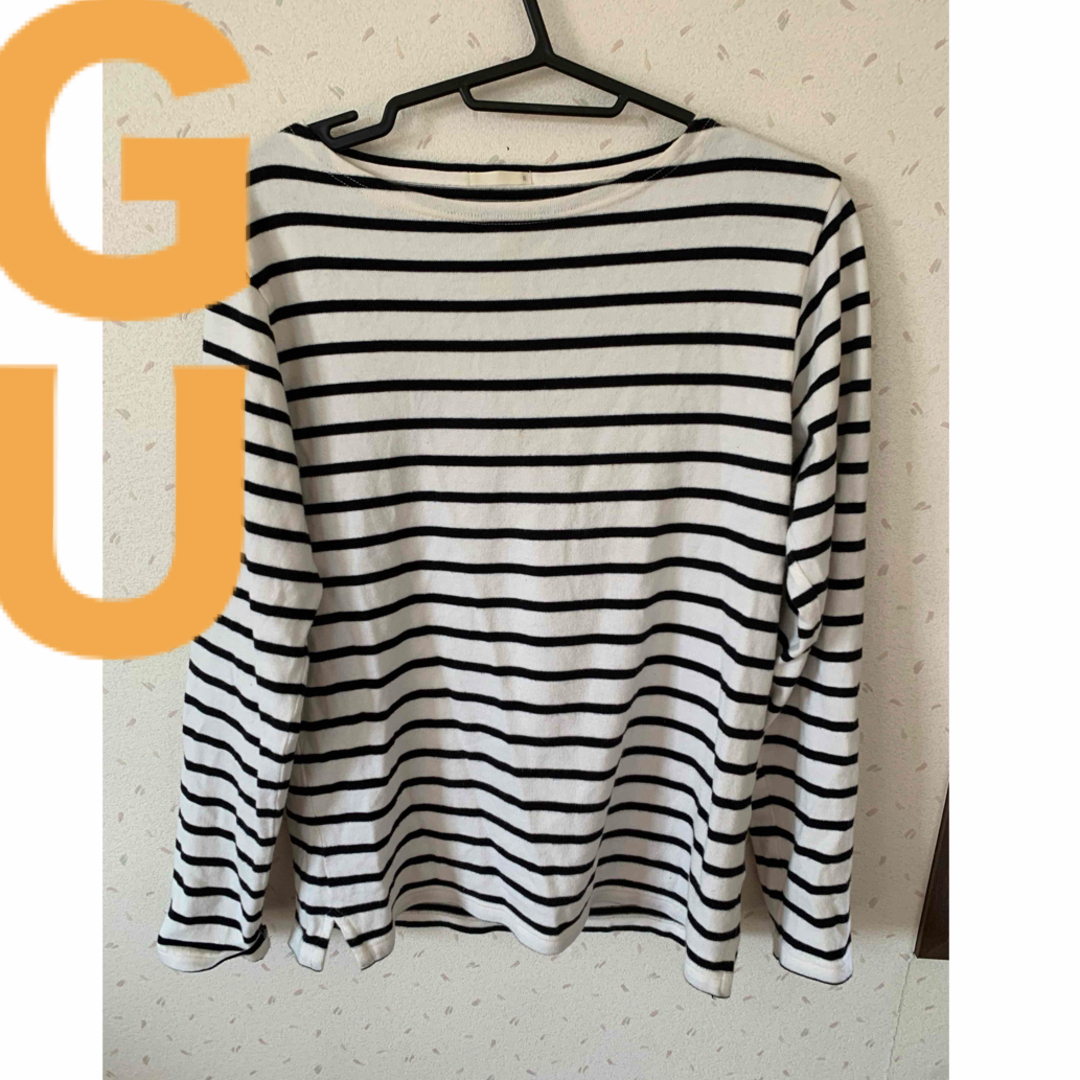 GU(ジーユー)の最終値下げです！　長袖　ボーダー　tシャツ gu ボーダー レディースのトップス(Tシャツ(長袖/七分))の商品写真