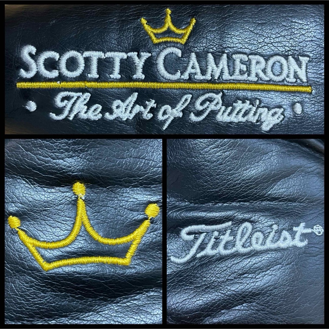 Scotty Cameron(スコッティキャメロン)の超希少良品 クラシックシリーズ純正パターカバー オイルカン ガンブルー 王冠 黒 スポーツ/アウトドアのゴルフ(その他)の商品写真