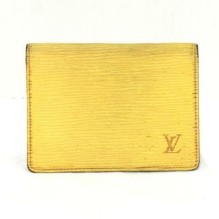 ルイヴィトン(LOUIS VUITTON)のLOUIS VUITTON(ルイヴィトン) パスケース エピ ポルト2カルトヴェルティカル M63209 ジョーヌ レザー(名刺入れ/定期入れ)