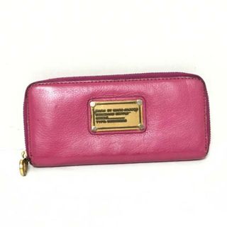 マークバイマークジェイコブス(MARC BY MARC JACOBS)のMARC BY MARC JACOBS(マークバイマークジェイコブス) 長財布 - ピンク ラウンドファスナー レザー(財布)