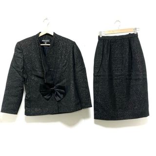 ピエールカルダン(pierre cardin)のpierre cardin(ピエールカルダン) スカートスーツ レディース美品  - 黒 リボン(スーツ)