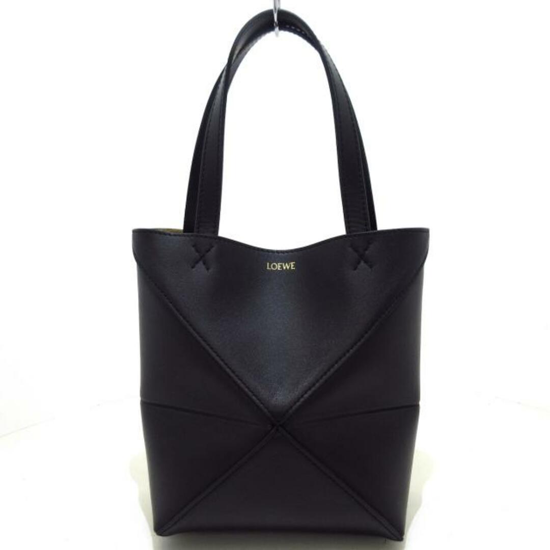 LOEWE(ロエベ)のLOEWE(ロエベ) トートバッグ美品  パズルフォルド トート ミニ A657V25X01 黒 折りたたみ シャイニーカーフ レディースのバッグ(トートバッグ)の商品写真