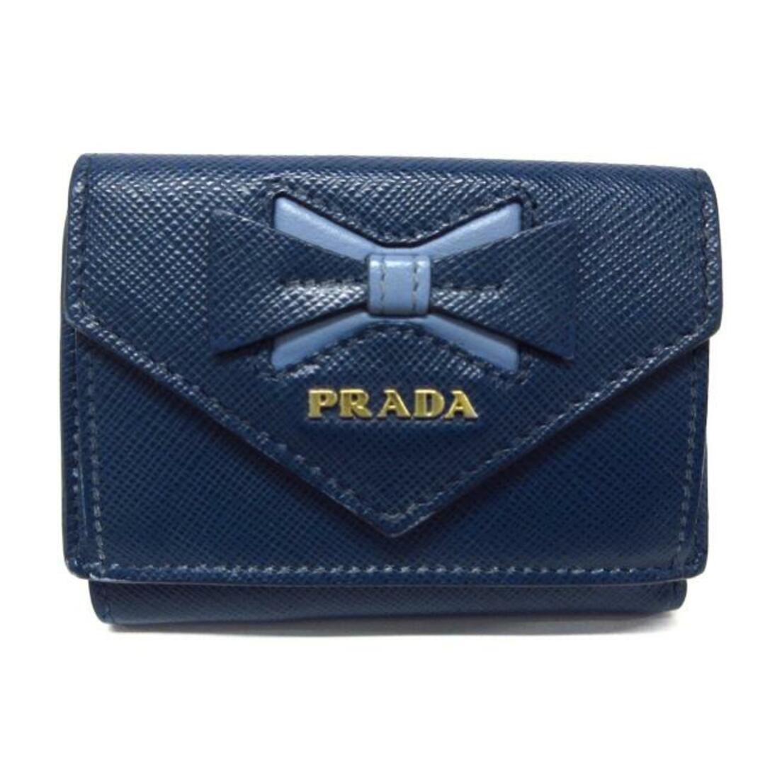 PRADA(プラダ)のPRADA(プラダ) 3つ折り財布 - 1MH021 ネイビー サフィアーノレザー	 レディースのファッション小物(財布)の商品写真