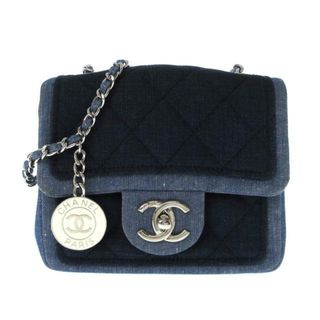 シャネル(CHANEL)のCHANEL(シャネル) ショルダーバッグ レディース ミニマトラッセ A92263 ブルー×ネイビー チェーンショルダー/シルバー金具 デニム(ショルダーバッグ)