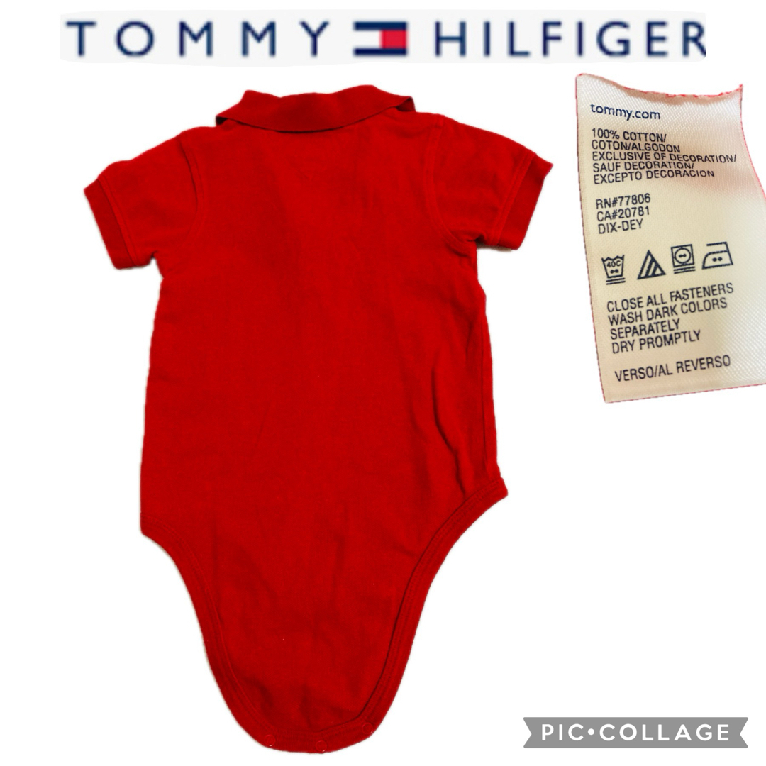 TOMMY HILFIGER(トミーヒルフィガー)の【TOMMY・美品】コットン メッシュ ボディスーツ　70サイズ相当6m−12m キッズ/ベビー/マタニティのベビー服(~85cm)(ロンパース)の商品写真