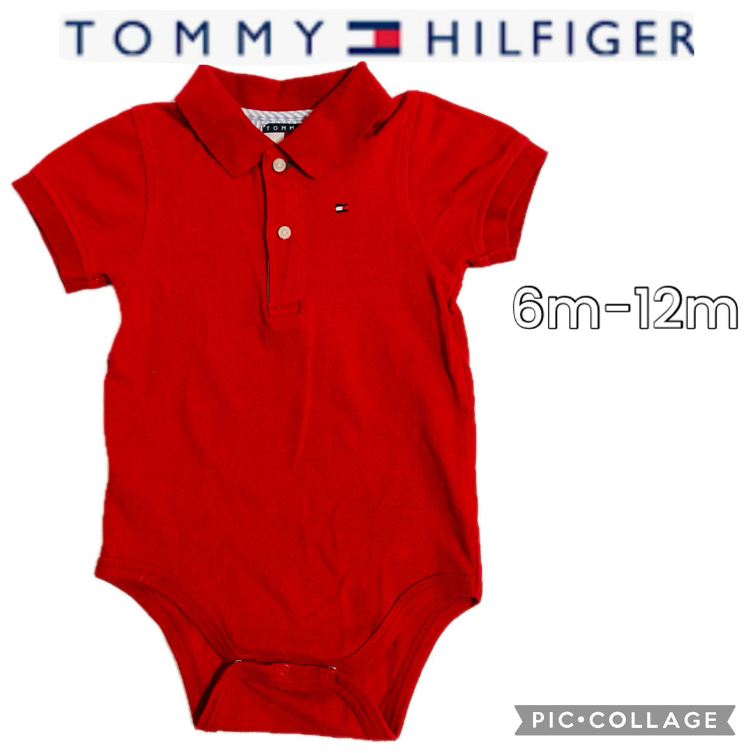 TOMMY HILFIGER(トミーヒルフィガー)の【TOMMY・美品】コットン メッシュ ボディスーツ　70サイズ相当6m−12m キッズ/ベビー/マタニティのベビー服(~85cm)(ロンパース)の商品写真