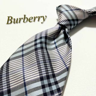 バーバリー(BURBERRY)の【美品】バーバリーロンドン ネクタイ チェック柄 シルク ノバチェック ホース(ネクタイ)