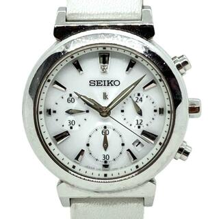セイコー(SEIKO)のSEIKO(セイコー) 腕時計 LUKIA(ルキア) V175-0AJ0 レディース クロノグラフ 白(腕時計)