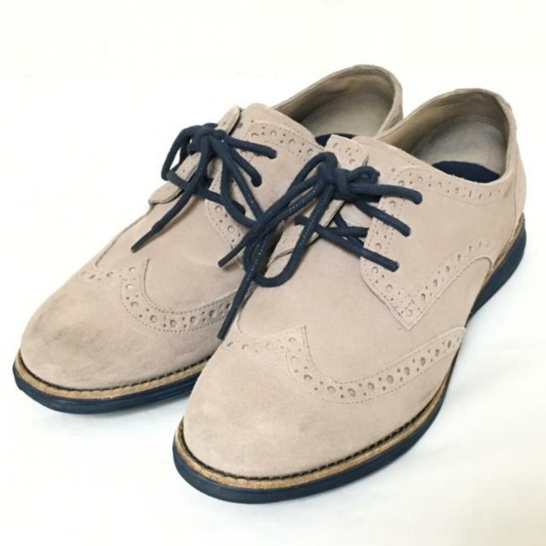 Cole Haan(コールハーン)のCOLE HAAN(コールハーン) シューズ 6 1/2B レディース - ベージュ LUNAGRAND/ウィングチップ スエード レディースの靴/シューズ(その他)の商品写真