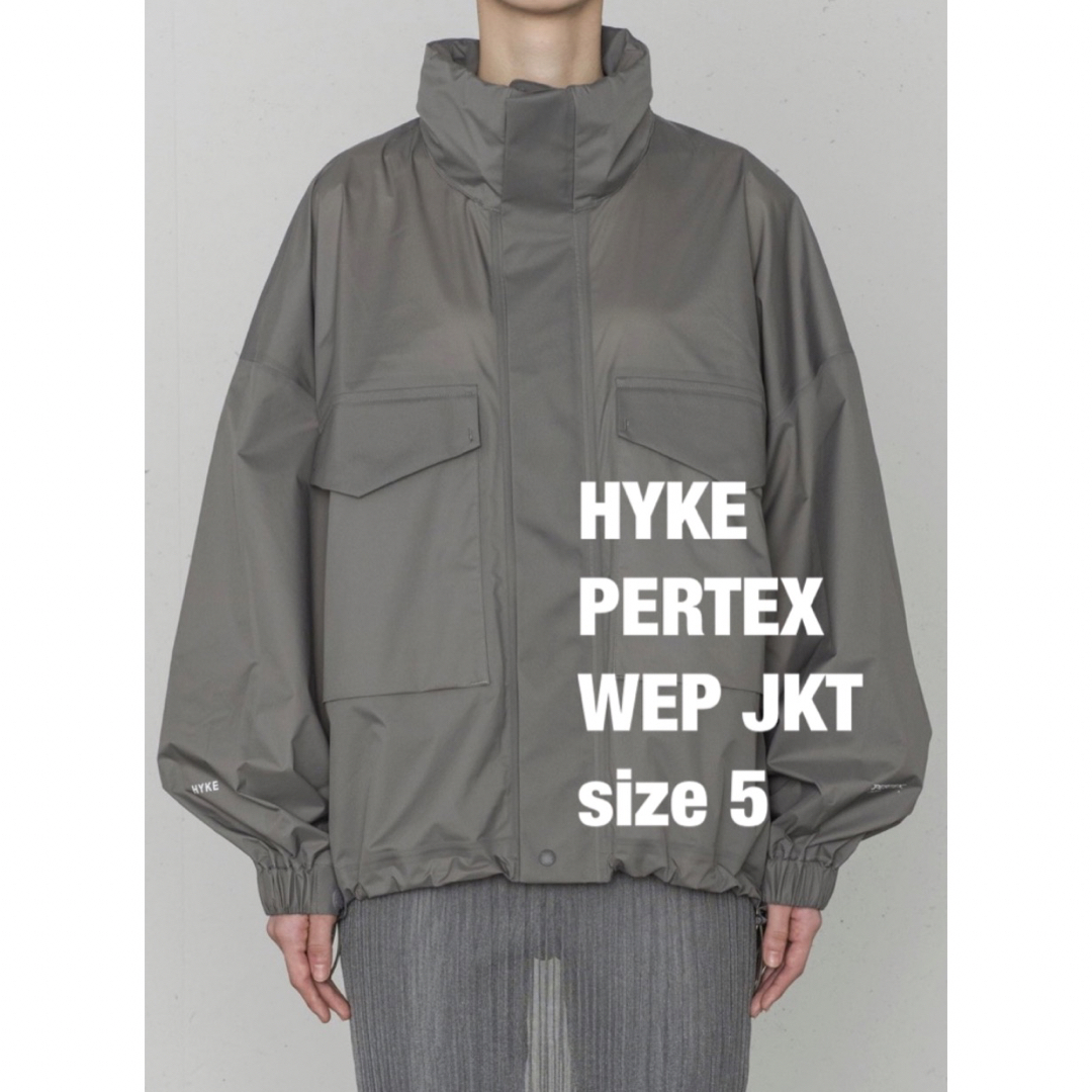 HYKE - 【新品未使用】HYKE PERTEX WEP JACKET グレー size 5の HYKE - 【新品未使用】HYKE PERTEX WEP JACKET グレー size 5の