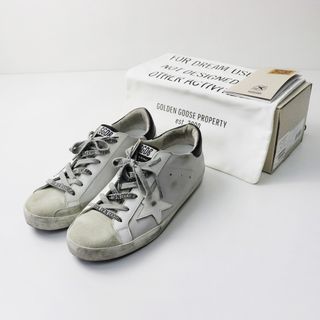 ゴールデングース(GOLDEN GOOSE)のゴールデングース GOLDEN GOOSE SUPERSTAR スニーカー 39/ホワイト ブラック ダメージ加工 24～24.5cm【2400013779654】(スニーカー)