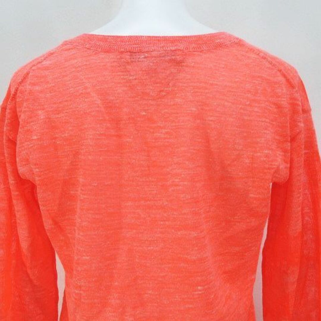 Juicy Couture(ジューシークチュール)のJUICY COUTURE 長袖 ニット XS オレンジ系 透け感 薄手 レディースのトップス(ニット/セーター)の商品写真