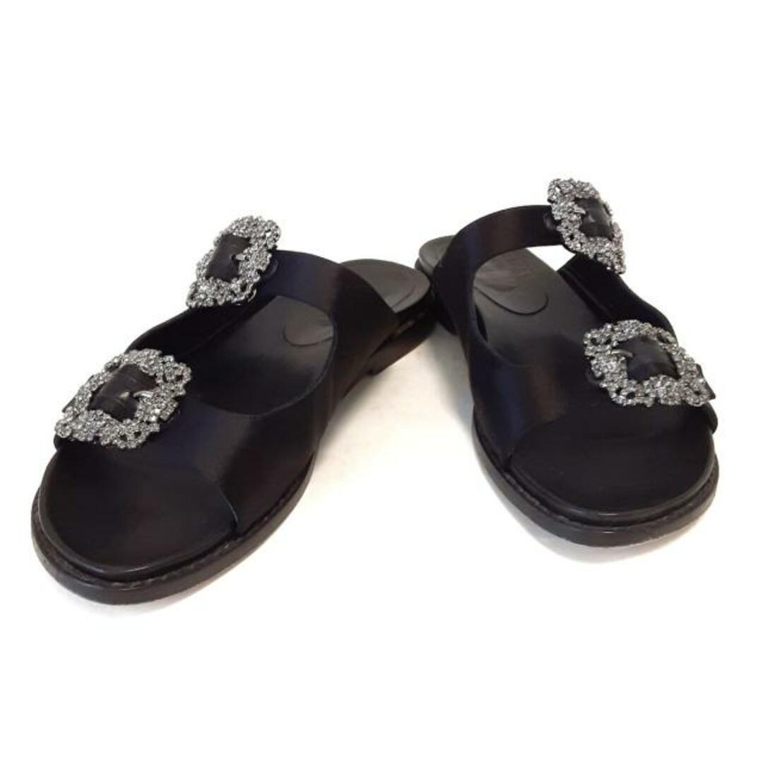 MANOLO BLAHNIK(マノロブラニク) サンダル 36 レディース - 黒 MANOLO BLAHNIK(マノロブラニク) サンダル 36 レディース - 黒