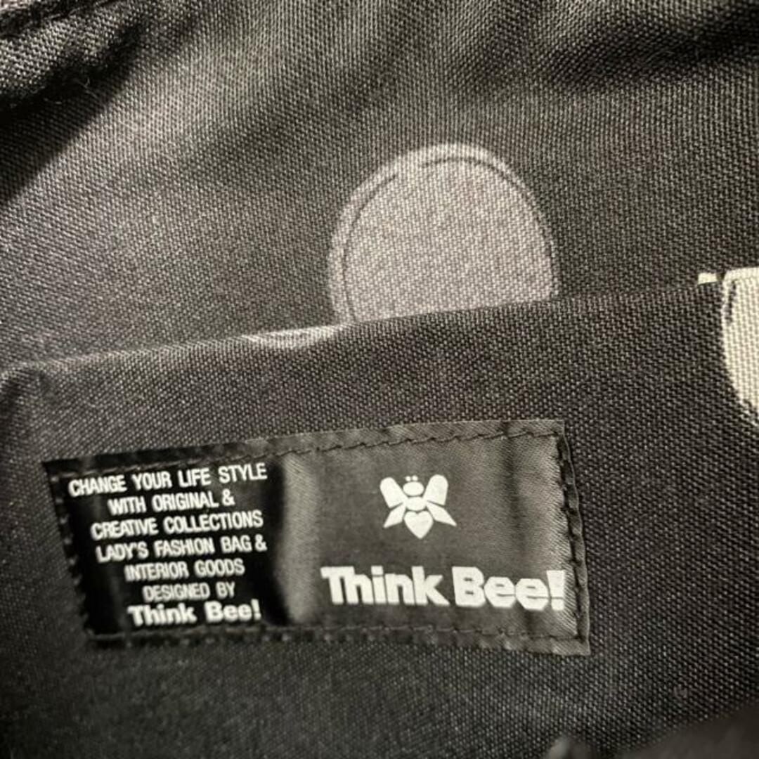 Think Bee!(シンクビー)のThinkBee(シンクビー) ハンドバッグ - ダークグレー×ピンク×パープル ビジュー コットン レディースのバッグ(ハンドバッグ)の商品写真