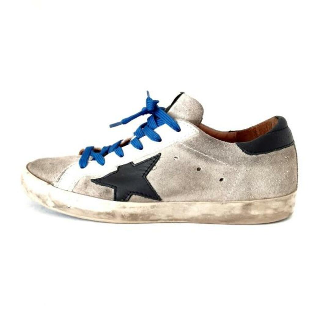 GOLDEN GOOSE(ゴールデングース)のGOLDEN GOOSE(ゴールデングース) スニーカー レディース SUPERSTAR グレー×黒×ブルー インソール取外し可 スエード×レザー レディースの靴/シューズ(スニーカー)の商品写真