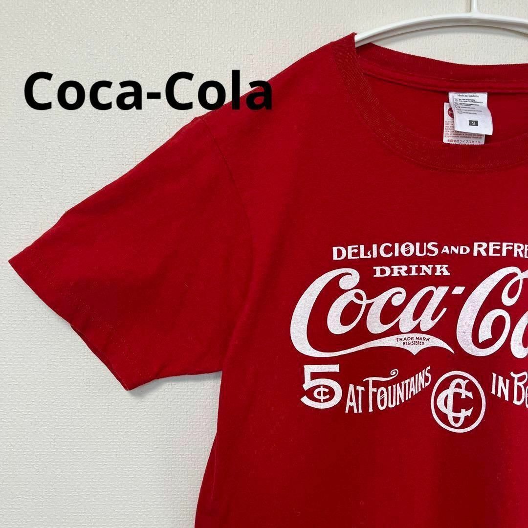コカ・コーラ(コカコーラ)の古着✨美品✨ Coca-Cola コカコーラ Tシャツ 赤 S メンズのトップス(Tシャツ/カットソー(半袖/袖なし))の商品写真
