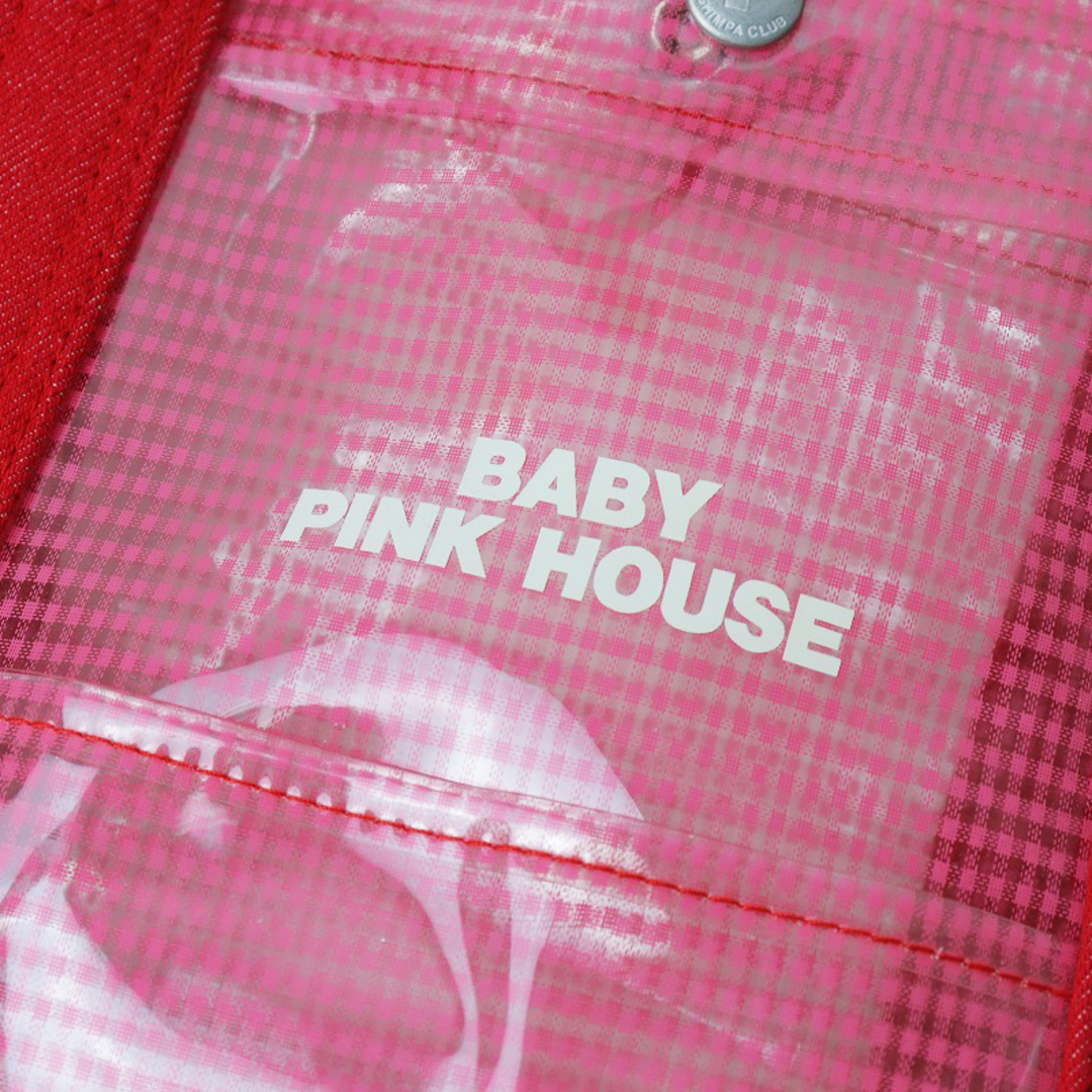 PINK HOUSE(ピンクハウス)の美品 ベビーピンクハウス BABY PINK HOUSE ビニールトートバッグ/ピンク レッド 鞄 ロゴ【2400013780421】 レディースのバッグ(トートバッグ)の商品写真