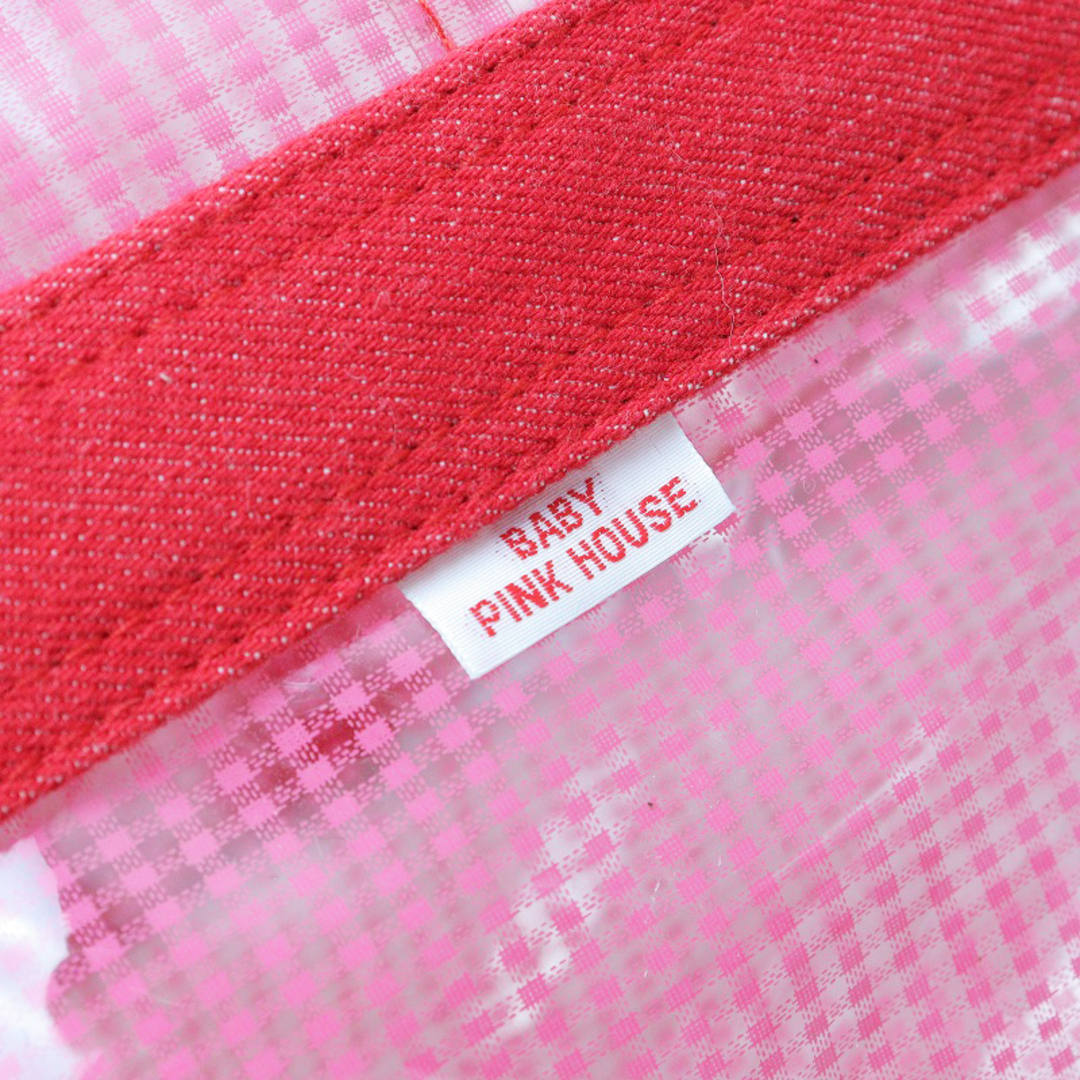 PINK HOUSE(ピンクハウス)の美品 ベビーピンクハウス BABY PINK HOUSE ビニールトートバッグ/ピンク レッド 鞄 ロゴ【2400013780421】 レディースのバッグ(トートバッグ)の商品写真